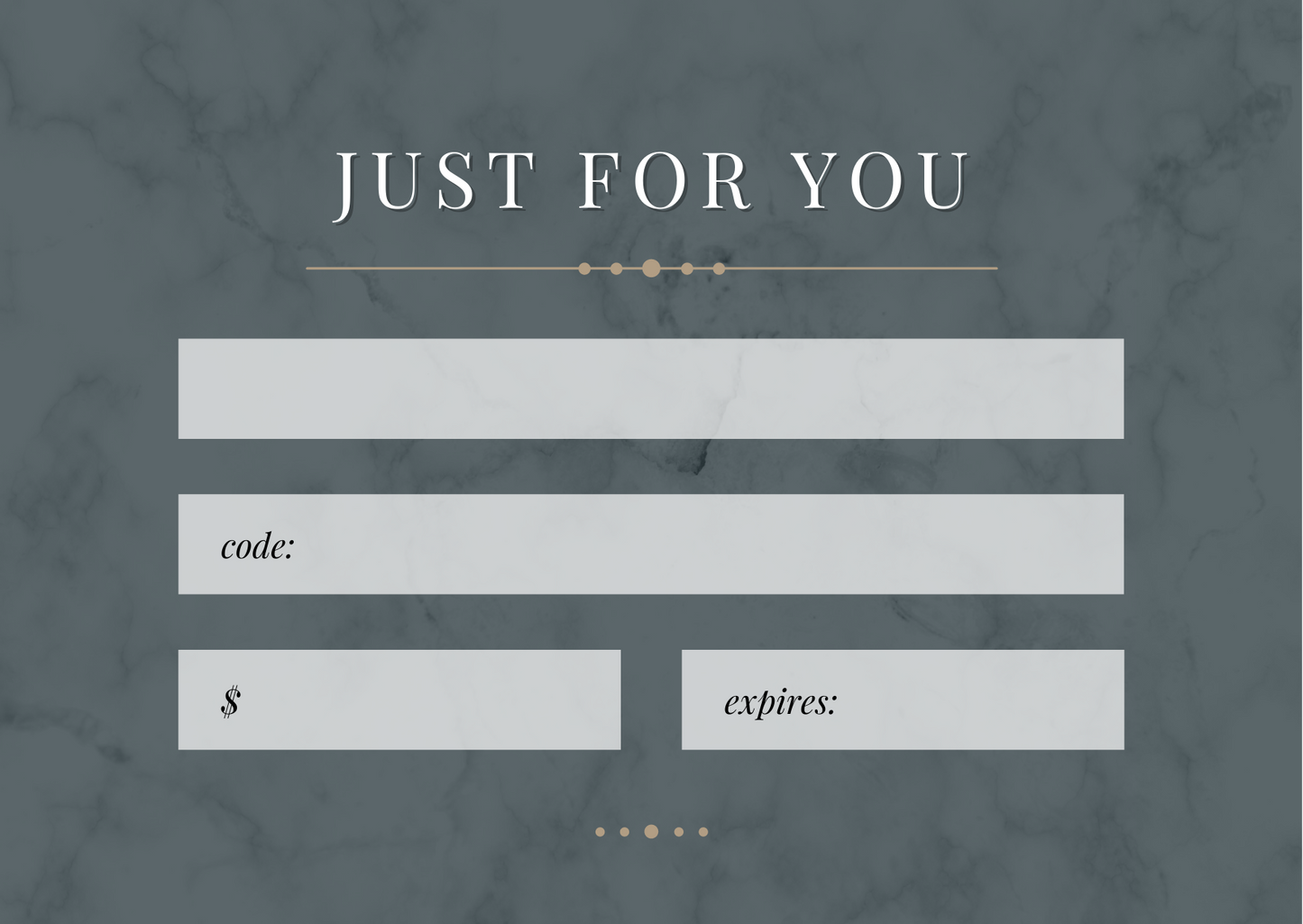 Just For You
